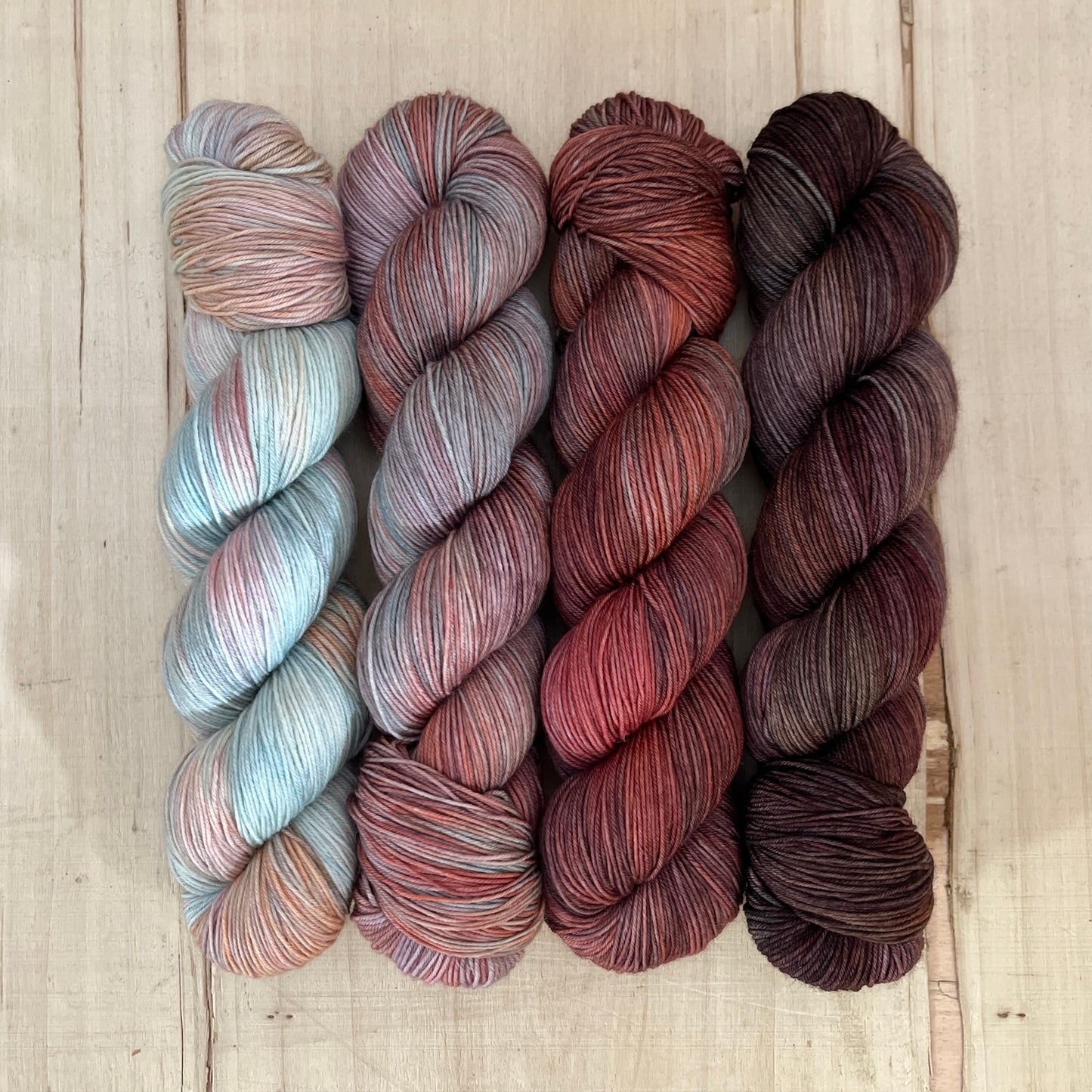 four skein fade – pightle | fingering/4ply – yarn pack – autumn obsession