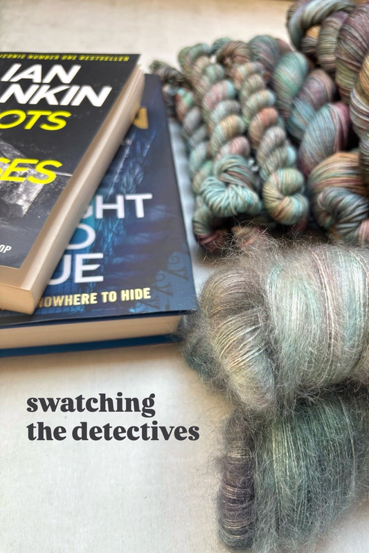 Introducing Swatching the Detectives ~ the dye pots are on the case!