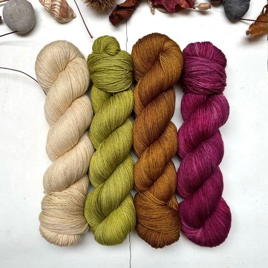 four skein yarn pack – pightle | fingering/4ply – autumn gleam