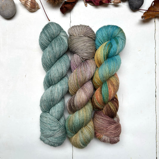 three skein fade – cade | singles – yarn pack – autumn mornings
