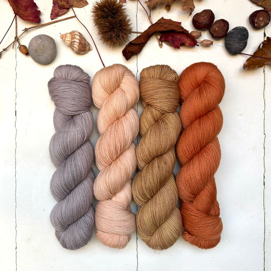 Four skein yarn pack – moor | fingering/4ply – glow