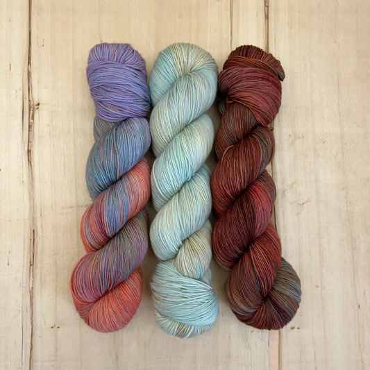 westknits - fiber fest shawl - pightle fingering/4ply - yarn pack #3