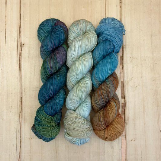 westknits - fiber fest shawl - pightle fingering/4ply - yarn pack #5